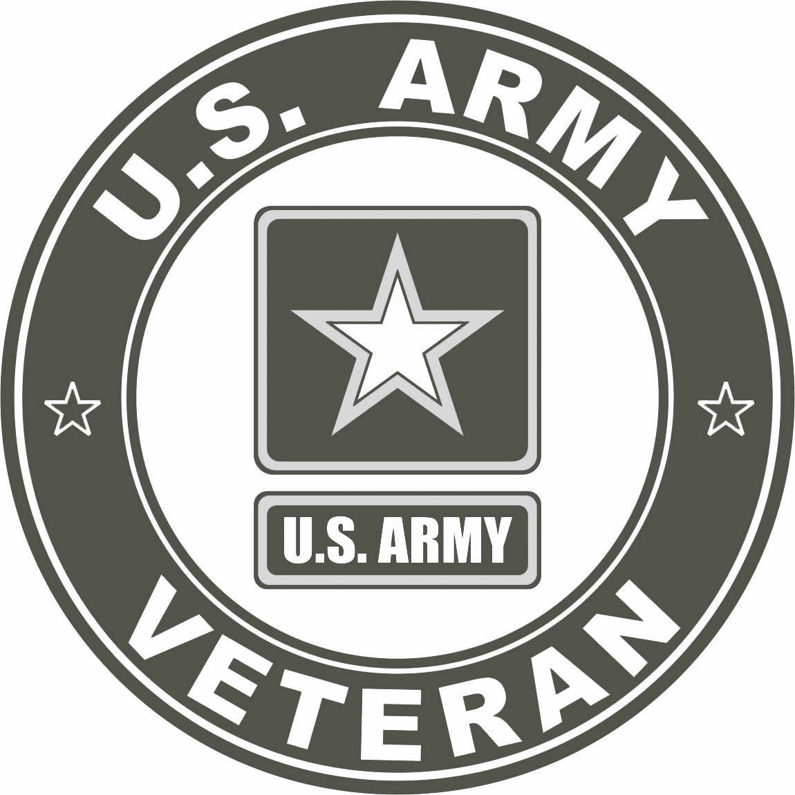 US Army Veteran Sticker 31 Light Brown